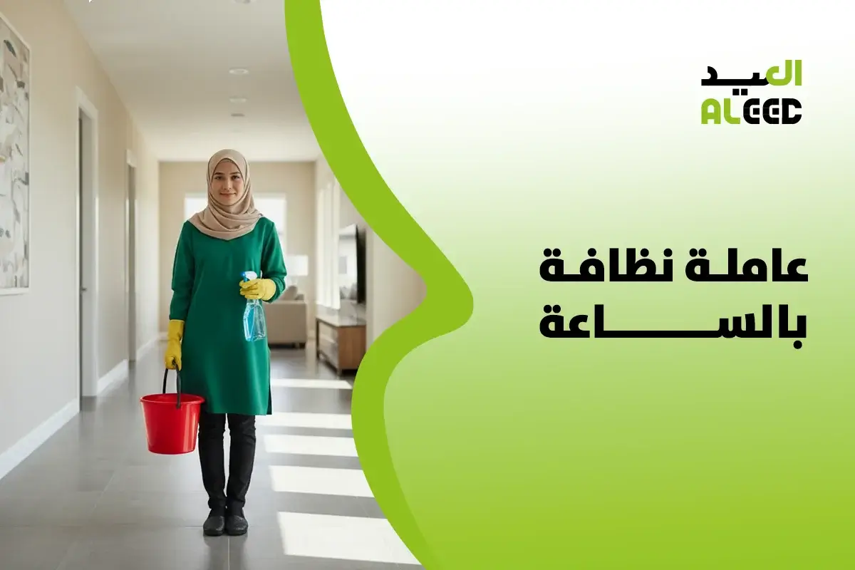 عاملة نظافة بالساعة في الرياض