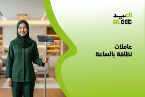 عاملات نظافة بالساعة